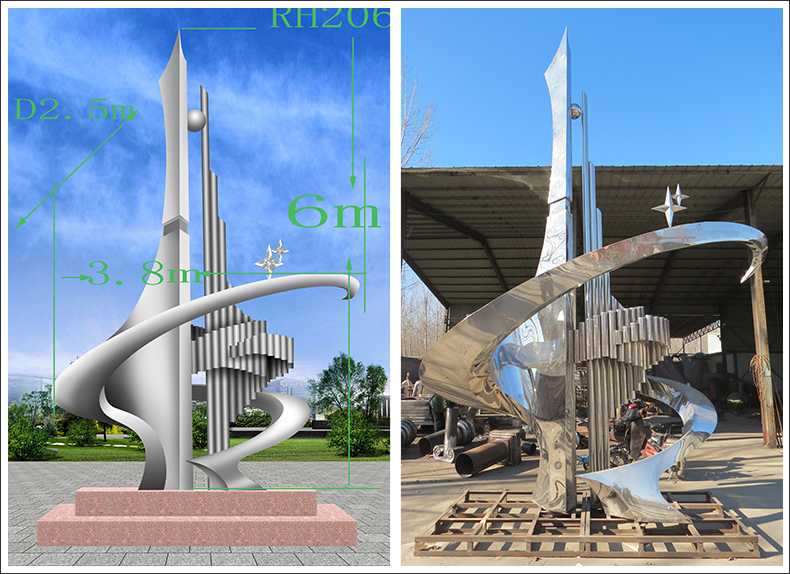 大型不銹鋼雕塑，不銹鋼雕塑廠家，室外大型景觀雕塑